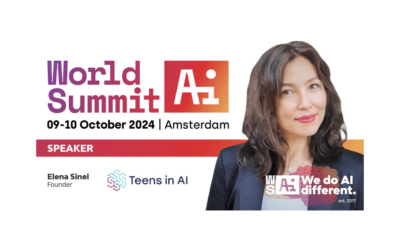 Elena Sinel invited to speak at World Summit AI in Amsterdam in October 2024